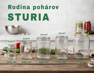 Z rodiny pohárov STÚRIA 🫙 si môžete vybrať vhodnú veľkosť na menšie porcie aj na poriadnu zásobu do špajze. Poháre sú...