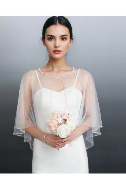 Svatební šál s korálky