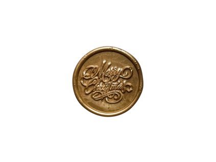 Pečeť na obálku - Merry Christmas - Calligraphy (Barva Bílá)