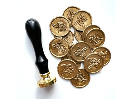 Pečeť na obálku - Thank you (Barva Bílá)