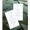 svatební menu na strukturovaném papíru
