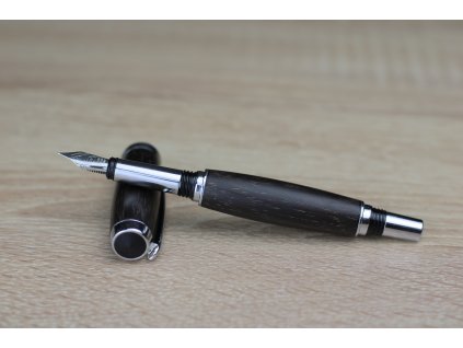 Plnící dřevěné pero Oliver L z Eben Makassar