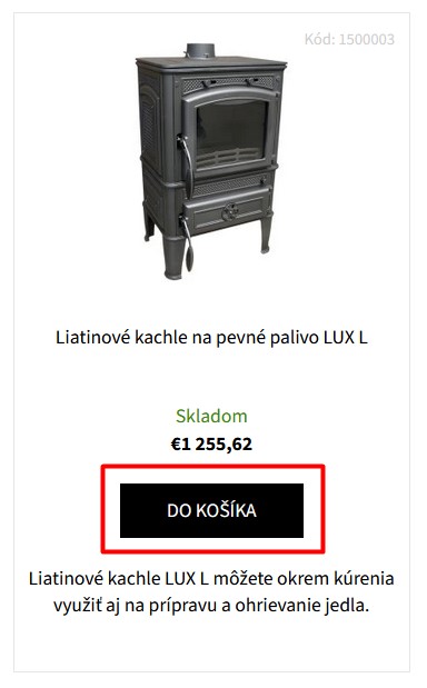 tlačidlo do košíka