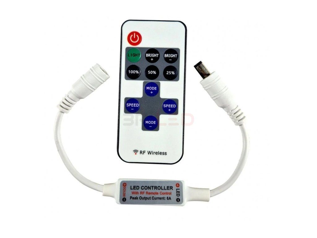 20863 rf led ovladac mini 1 kanalovy nekonektorovany