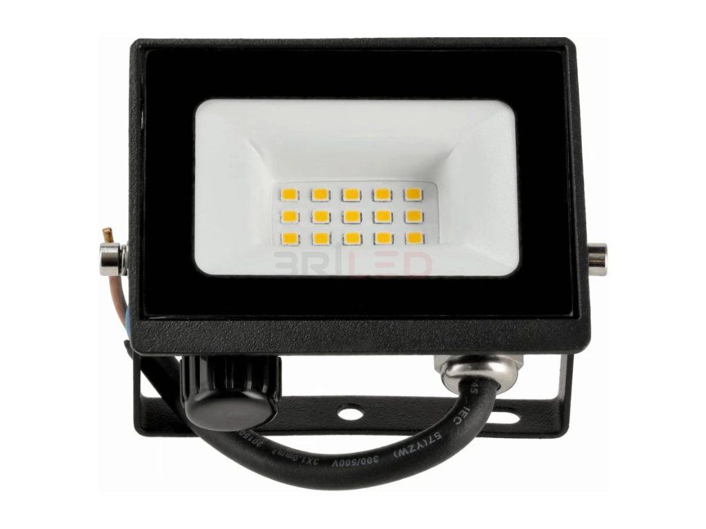 22789 led reflektor 10w 900lm denni bila ip65 cerna