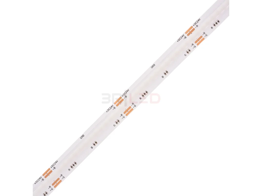 RGB LED pásek, kontinuální, 24V, vnitřní, COB, 15W, IP20