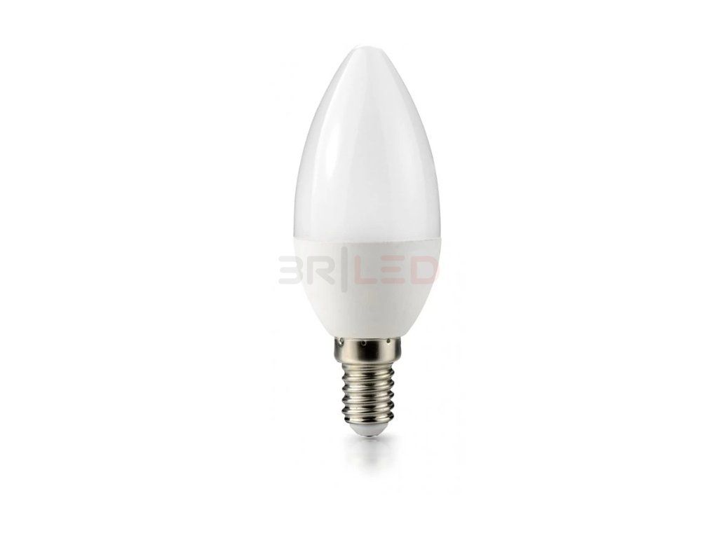 24211 led zarovka svicka e14 10w 800lm denni bila