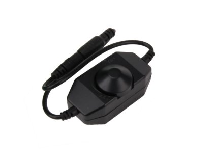 Ovladač/stmívač pro LED pásky, manuální, 1kanálový, 12/24V, 6A, ČERNÝ/BÍLÝ