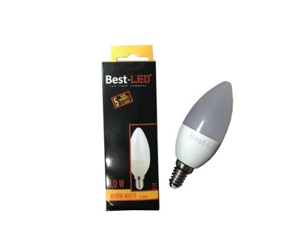 BEST LED žárovka E14, svíčka, 5W