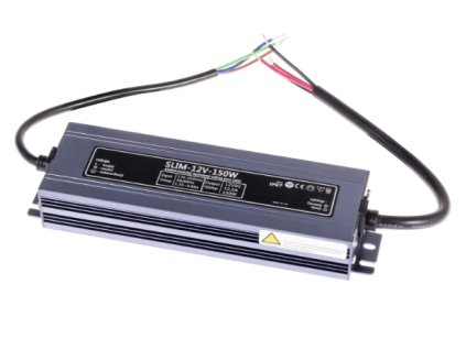 LED napájecí zdroj 12V, 150W, 12,5A, IP67, SLIM