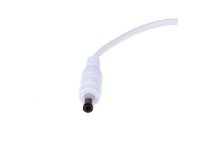 DC konektor napájecí + kabel, SAMEC, bílá, 14cm