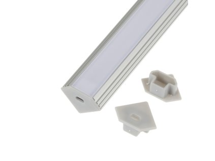 Koncovka profilu RO4, šedá, s otvorem