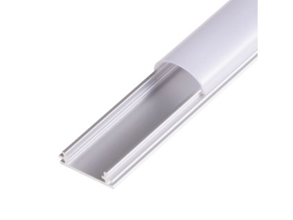 LED profil, TUBE, nástěnný, stříbrný + nacvakávací mléčný difuzor, 2m