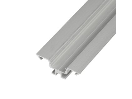 LED profil, RO1, rohový, stříbrný, bez difuzoru, 2m