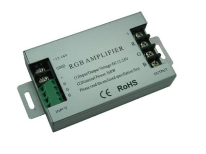 Zesilovač RGB signálu 12/24V, 3x10A