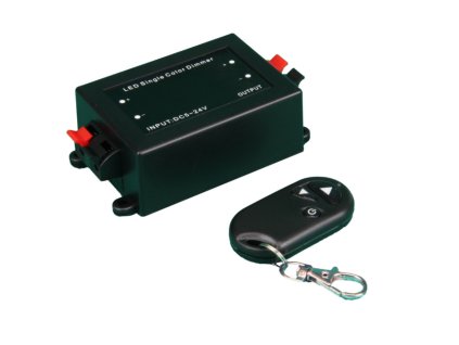 Ovladač/stmívač a přijímač pro LED pásky, radiový, 1kanálový, 5-24V/8A