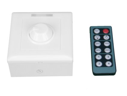 Stmívač/ovladač pro LED pásky, nástěnný, 1kanálový, 12-24V, 16A