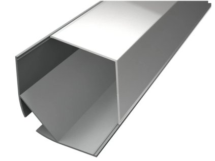 RO30, rohový, střbrný + hranatý mléčný difuzor, 2m