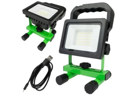 LED reflektor 20W s akumulátorem, denní bílá, IP54