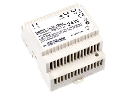 LED napájecí zdroj na DIN lištu 12V, 24W, 2A, IP20
