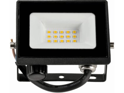 LED reflektor 10W, 900lm, denní bílá, IP65, černá