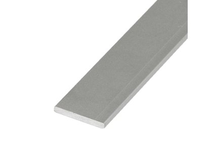 LED profil, plochý ELOX, 25x2mm, stříbrný, bez difuzoru, 2m