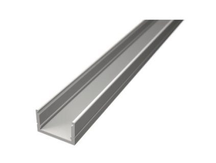 LED profil, SF-8, stříbrný, bez difuzoru, 2m