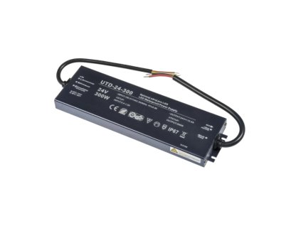 LED napájecí zdroj UTD, 24V, 300W, 12,5A, voděodolný, IP67