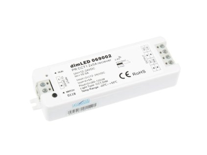 Přijímač dimLED CCT/1barevné, 2x5A