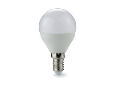 24205 led zarovka e14 g45 6w 500lm tepla bila