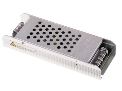 LED napájecí zdroj 12V, 150W, 12,5A, IP20 vnitřní, plech SLIM