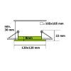 mini LED panel, vestavný, čtverec, 12x12cm, 6W (Barva studená bílá CW)