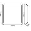 LED panel Q-White, 40W, 595x595x30mm, IP20 (Barva teplá bílá WW)