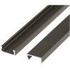 LED profil, Mikro 2, bez difuzoru, ČERNÁ/BRONZ, 2m