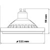 Žárovka GU10AR111 rozm