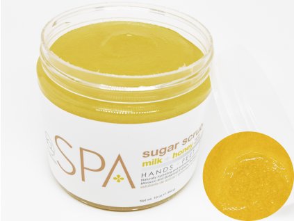 SPA54102 Sugar Scrub MilkHoneyWhiteChoco 454g