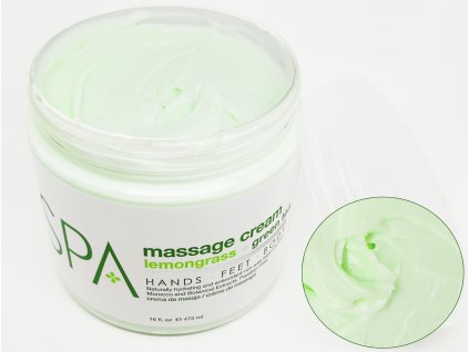 SPA51106 Massage Cream Lemongrass + Green Tea 473ml