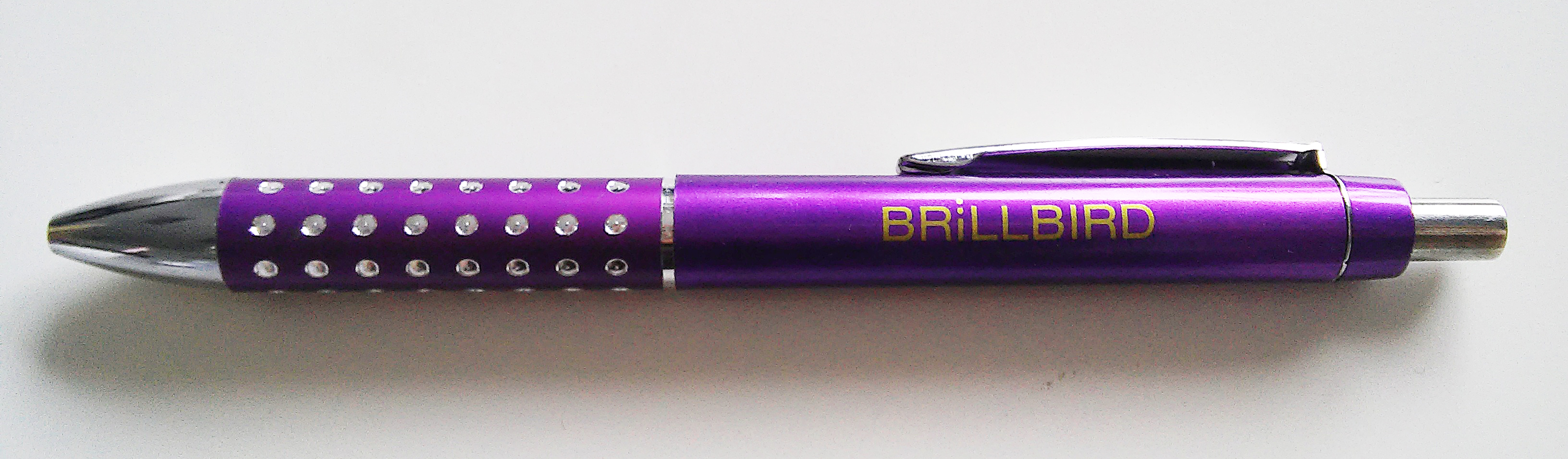 Kuličkové pero s logem BrillBird Barva: Fialová