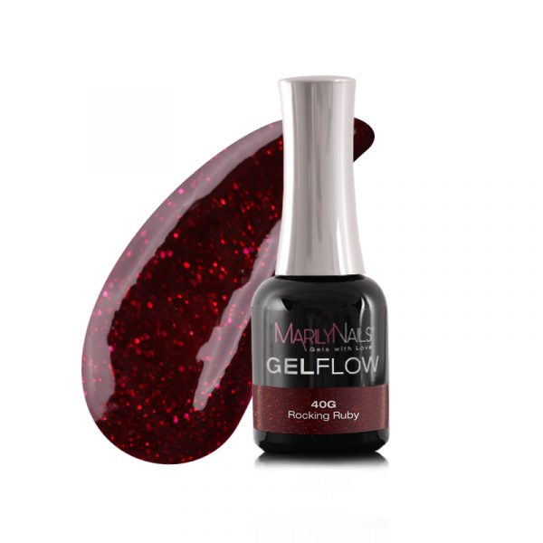 GelFlow - gel lak - #40 Rocking Ruby Obsah: 7 ml