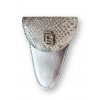 EB Pouzdro na nůžtičky z pravé kůže - Snake silver / Silver
