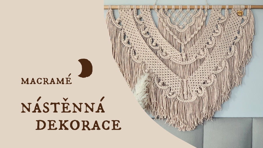 Macramé nástěnná dekorace