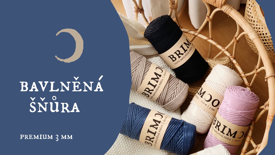 macramé šňůry