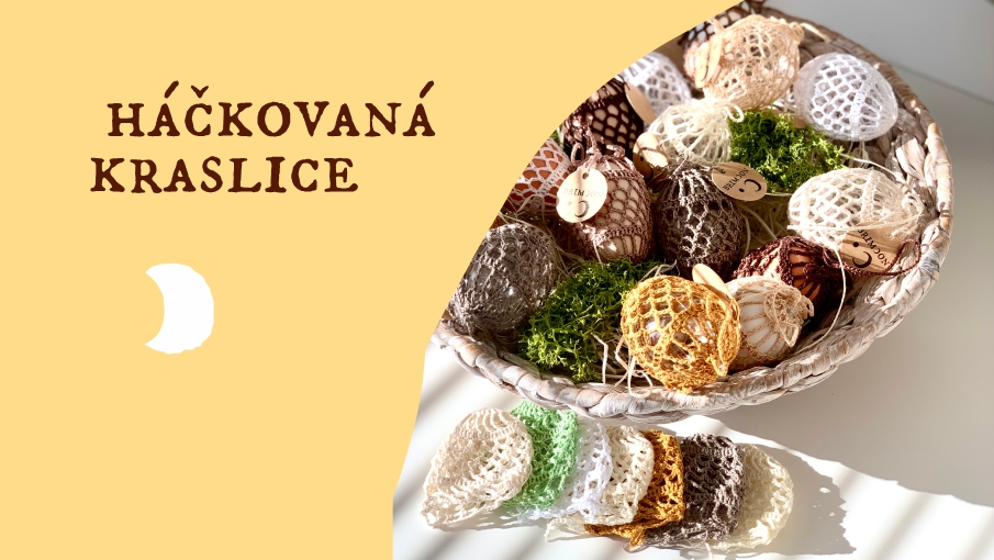 háčkované kraslice mix barev