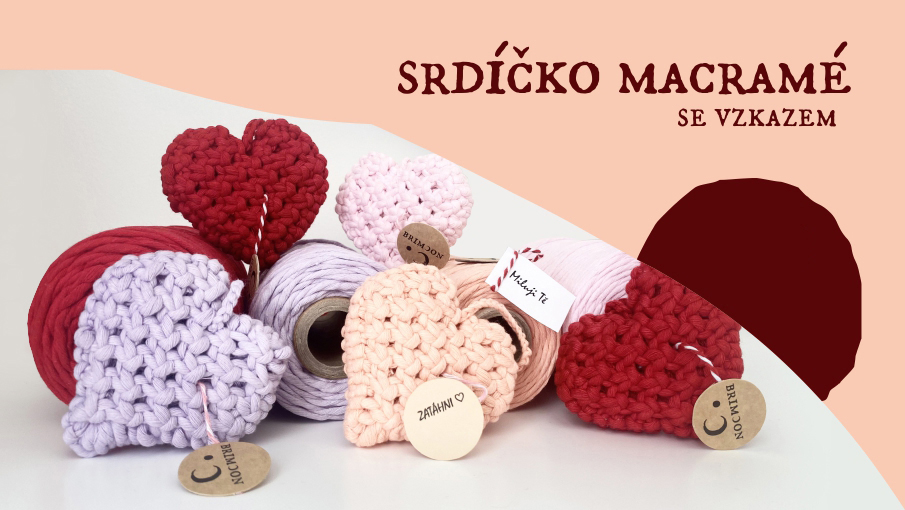 srdce macrame se vzkazem