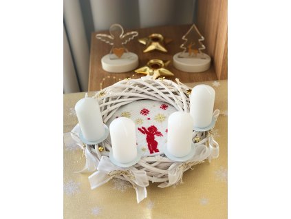 Adventní věnec s andělem 7