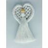 Vánoční anděl srdce bílý 1