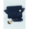 Kabelka crossbody macramé modrá1