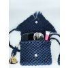 Kabelka crossbody macramé modrá3