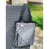 Taška macramé šedo černá 5