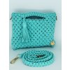 Kabelka crossbody macramé tyrkysová 2